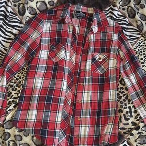 Angie red flannel size small like new
